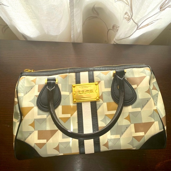 L.A.M.B. By Gwen Stefani Geometric Print Tote Bag Y2K - Picture 3 of 11